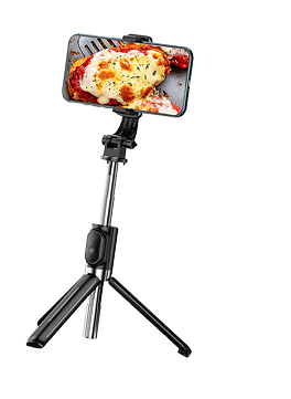 Phone on selfie stick