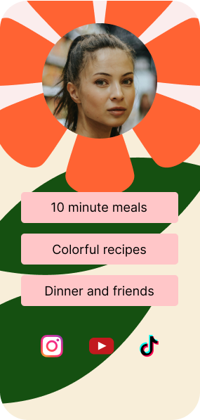 Woman profile with flower decoration